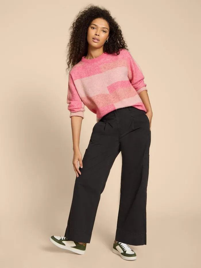 White Stuff TROUSERS Wide Leg Carlie Cargo Trouser Pure Black 8211 Women White Stuff TROUSERS Wide Leg Carlie Cargo Trouser Pure Black 8211 Women