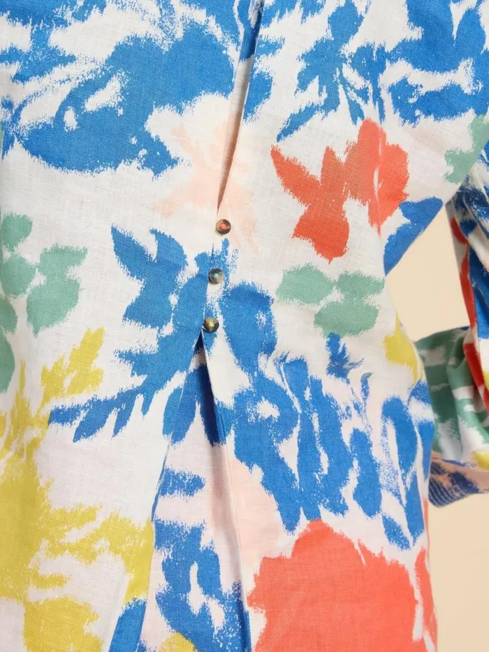 White Stuff TUNICS Blaire Linen Tunic Ivory Multi 8211 Women