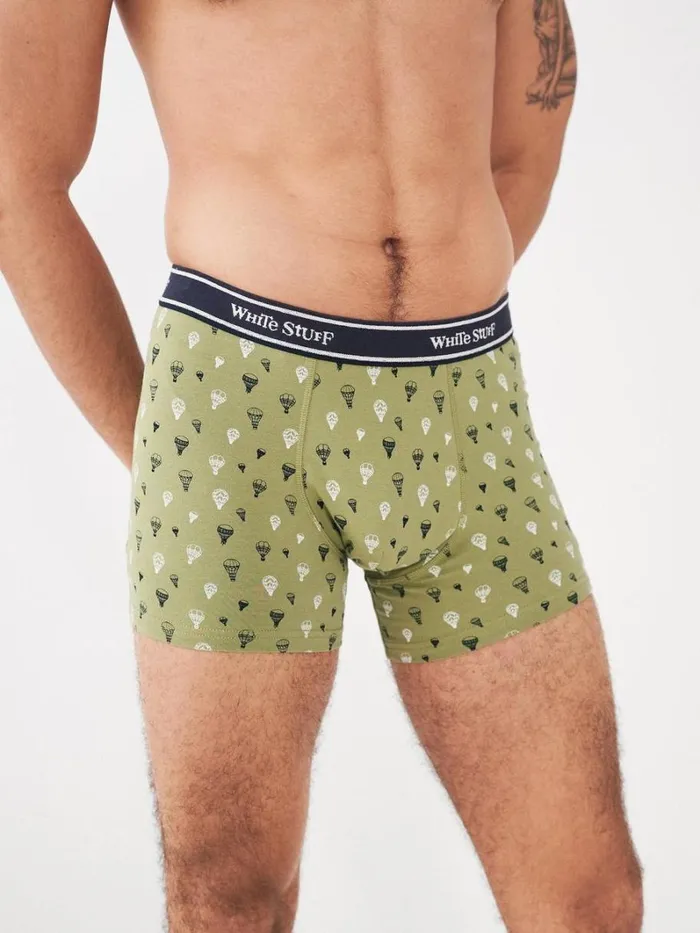 White Stuff UNDERWEAR 2 Pack Boxers Plain And Print Green Multi 8211 Men White Stuff UNDERWEAR 2 Pack Boxers Plain And Print Green Multi 8211 Men