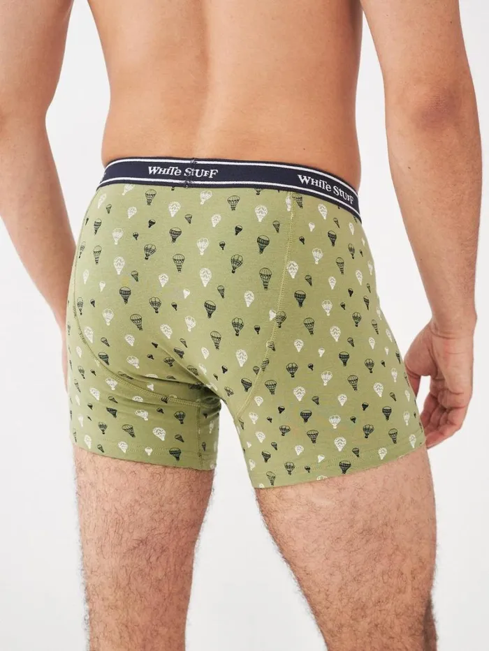White Stuff UNDERWEAR 2 Pack Boxers Plain And Print Green Multi 8211 Men White Stuff UNDERWEAR 2 Pack Boxers Plain And Print Green Multi 8211 Men