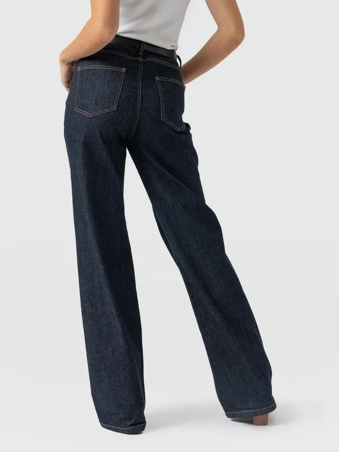 Wide Leg Jeans 8211 Indigo Blue Indigo Blue Women Saint And Sofia Pants