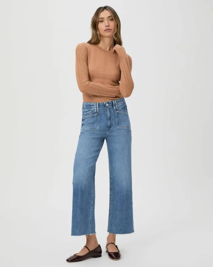 Wide Leg Women PAIGE Anessa Wide Leg 8211 Sunnie Distressed