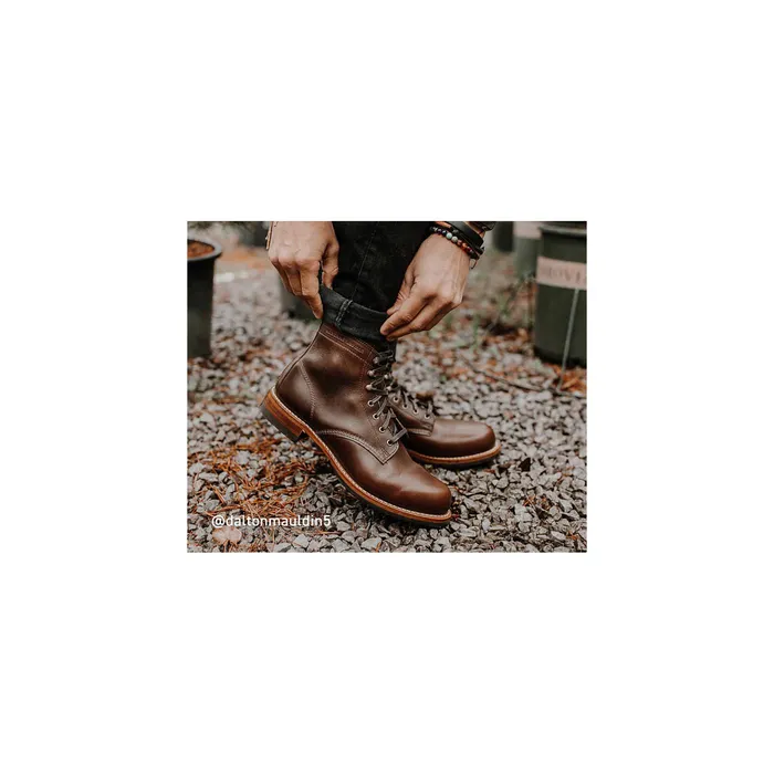 Wolverine 1000 Mile PlainToe Classic Boot Havana Brown Men Boots