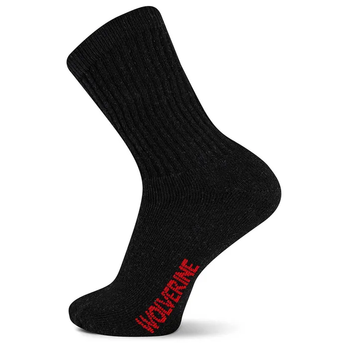 Wolverine 4PK Cotton Crew Sock Black Men Socks