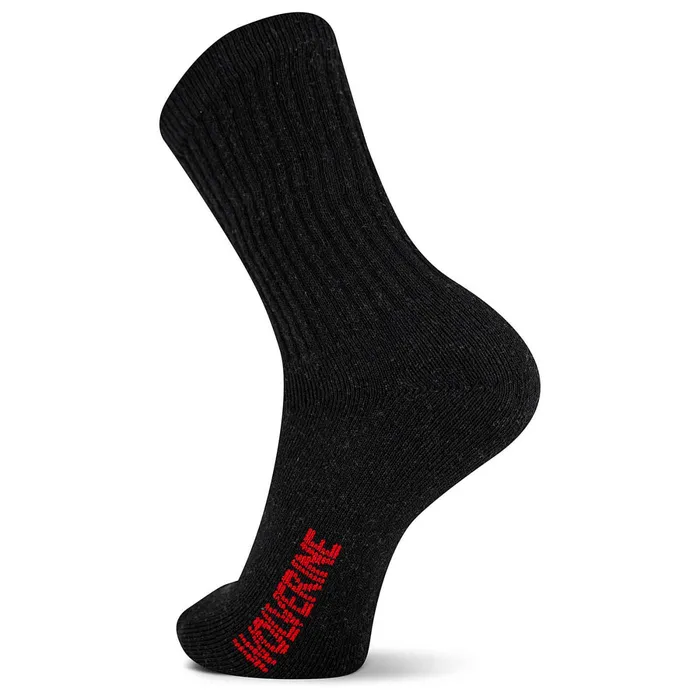 Wolverine 4PK Cotton Crew Sock Black Men Socks