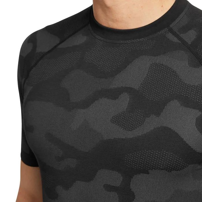 Wolverine Camo Mesh Crew Neck Undershirt Black Men TShirts
