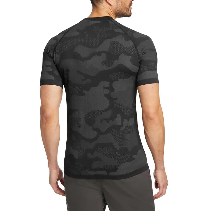 Wolverine Camo Mesh Crew Neck Undershirt Black Men TShirts