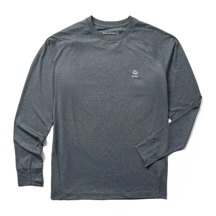 Wolverine Cascade Performance Crew Black Heather Men TShirts