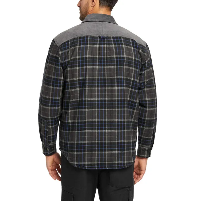 Wolverine Marshall II Sherpa Lined Zip ShirtJac Granite Plaid Men Jackets