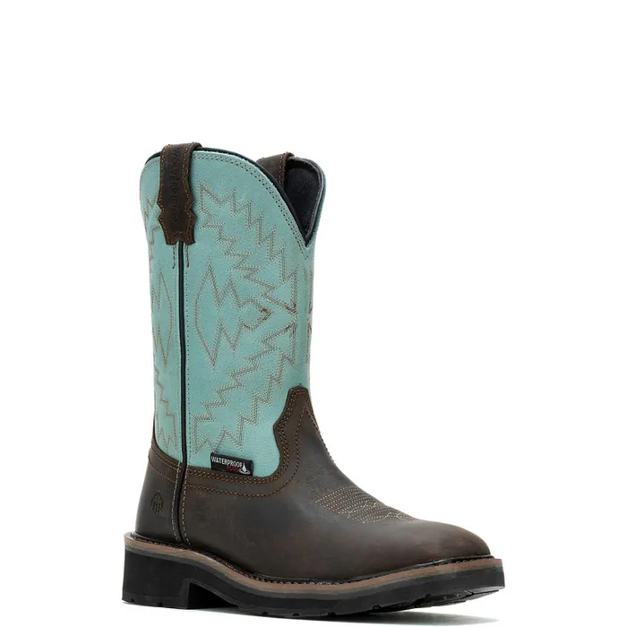 Wolverine Rancher Arrow SteelToe Wellington Work Boot Aqua WomenMen Boots