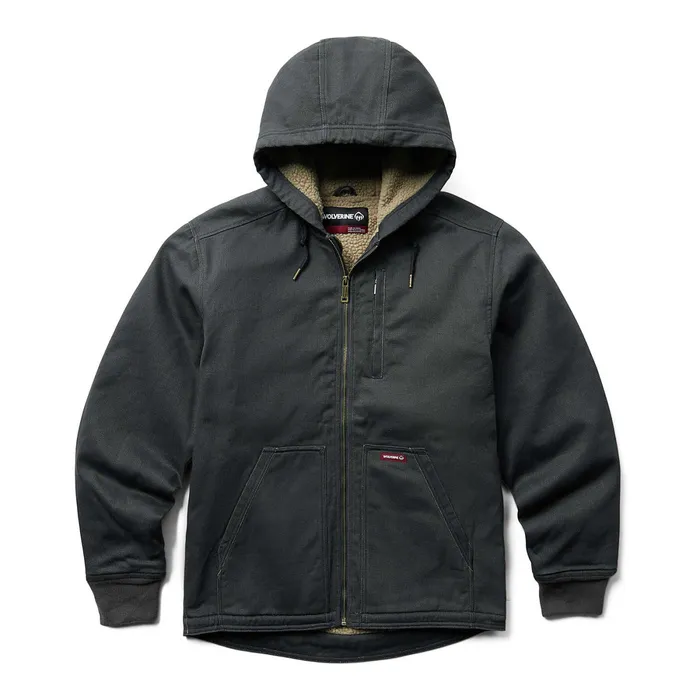 Wolverine Upland Sherpa Lined Hooded Jacket Black Men Jackets