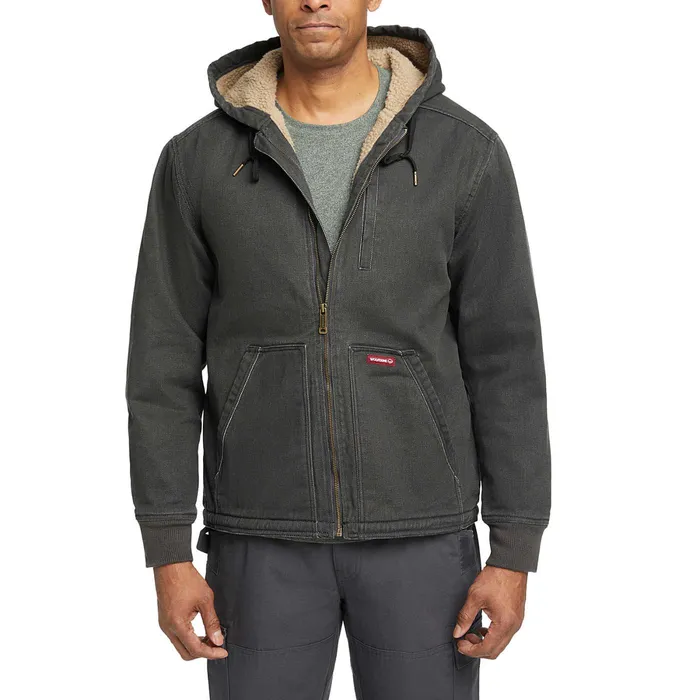 Wolverine Upland Sherpa Lined Hooded Jacket Black Men Jackets