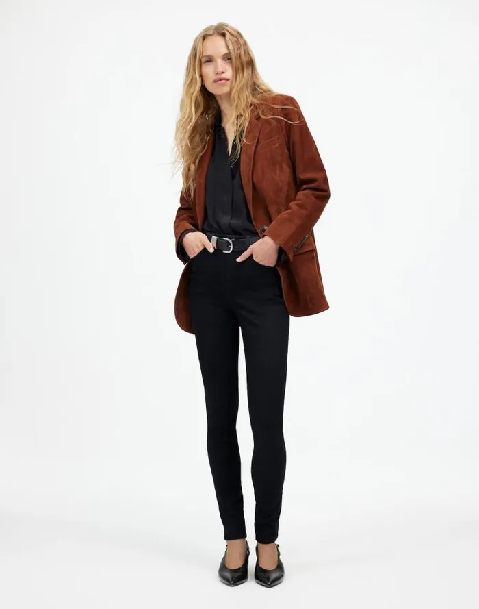 Women 10034 HighRise Skinny Jeans Black Frost Madewell Jeans
