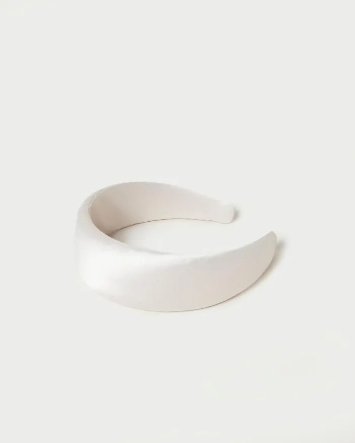 Women Accessories Loeffler Randall Bellamy Cream Satin Puffy Headband I Hair Accessories I Accessories Women Accessories Loeffler Randall Bellamy Cream Satin Puffy Headband I Hair Accessories I Accessories