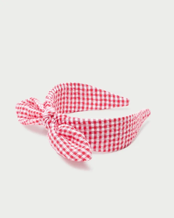 Women Accessories Loeffler Randall Meadow Red Gingham Knot Headband I Hair Accessories I Accessories Women Accessories Loeffler Randall Meadow Red Gingham Knot Headband I Hair Accessories I Accessories