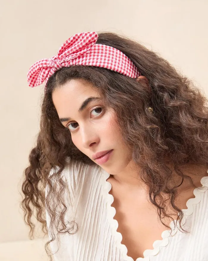 Women Accessories Loeffler Randall Meadow Red Gingham Knot Headband I Hair Accessories I Accessories Women Accessories Loeffler Randall Meadow Red Gingham Knot Headband I Hair Accessories I Accessories
