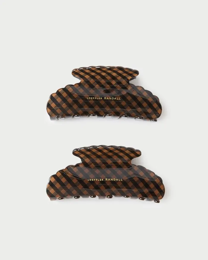 Women Accessories Loeffler Randall Yuri BrownBlack Hair Clip Set