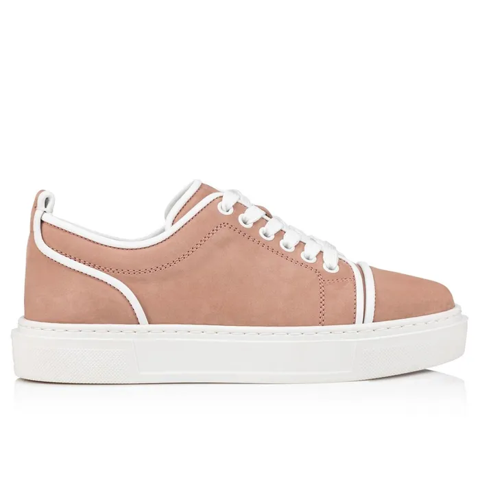 Women Adolon Woman Sneakers 8211 Calf Leather And Nappa Leather 8211 Tornado Pink Christian Louboutin Sneakers