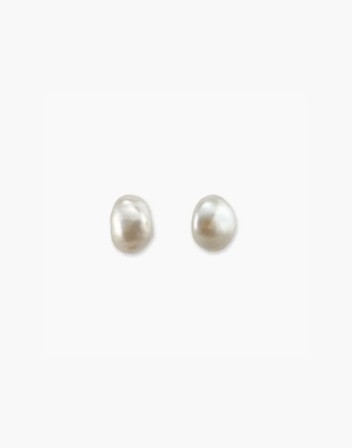 Women AGMES Pearl Studs Silver Madewell Jewelry