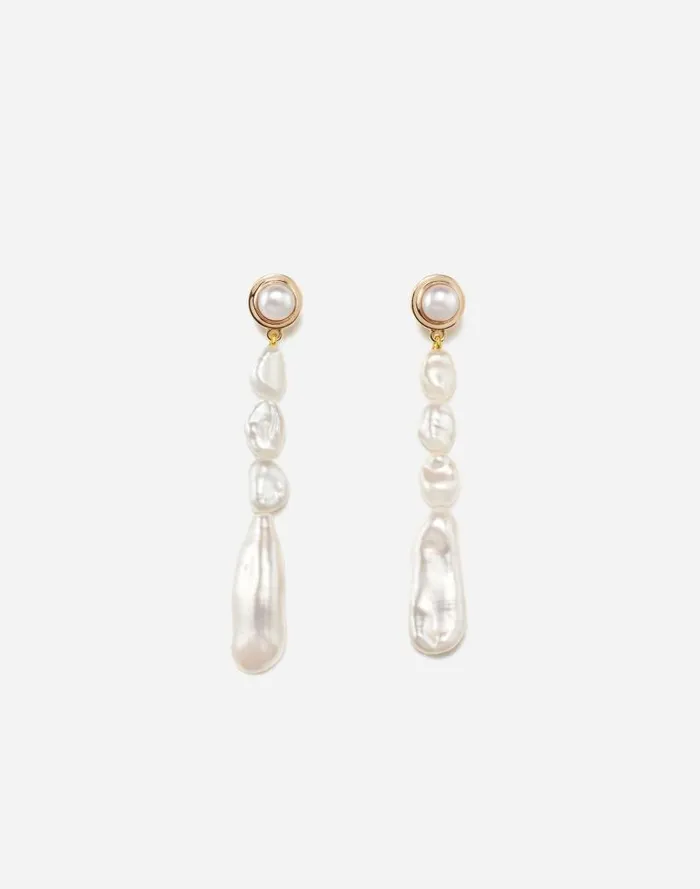 Women AGMES Short Emmanuelle Earrings Gold Madewell Jewelry