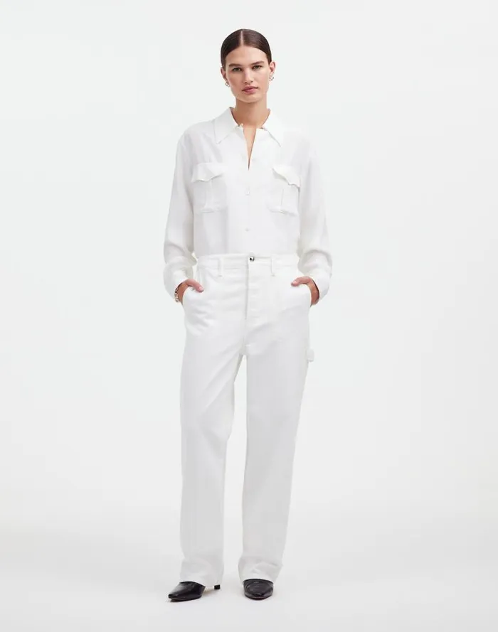 Women Alexa Chung For Madewell Workwear Jeans In True White True White Madewell Jeans Women Alexa Chung For Madewell Workwear Jeans In True White True White Madewell Jeans