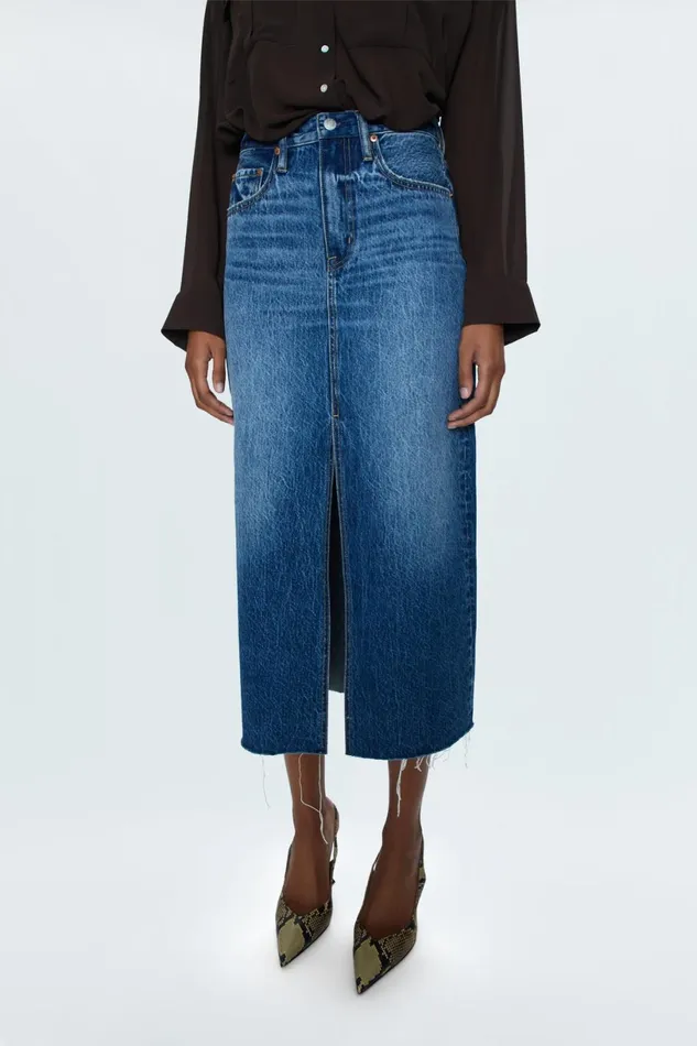 Women Alice Midi Skirt 8211 Fairfax Pistola Denim Denim