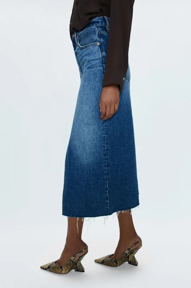 Women Alice Midi Skirt 8211 Fairfax Pistola Denim Denim