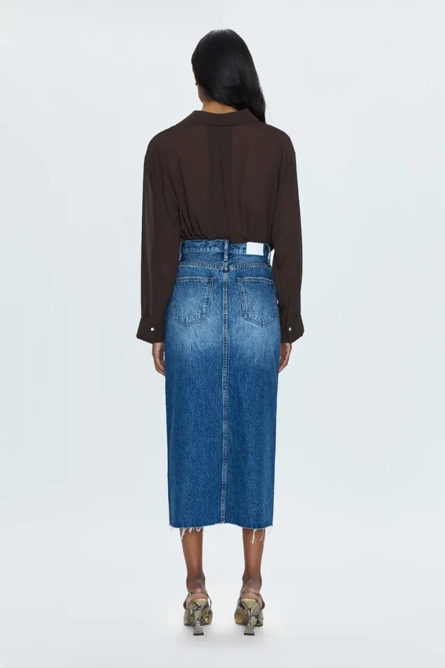 Women Alice Midi Skirt 8211 Fairfax Pistola Denim Denim