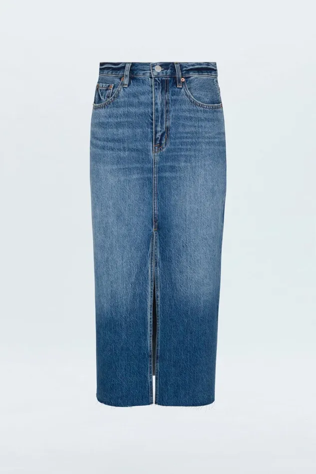 Women Alice Midi Skirt 8211 Fairfax Pistola Denim Denim