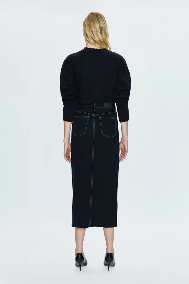 Women Alice Midi Skirt 8211 Noir Pistola Denim Skirts