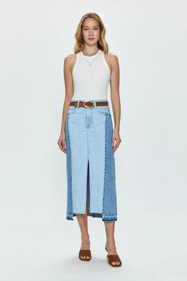 Women Alice Midi Skirt 8211 Spliced Palais Pistola Denim Denim