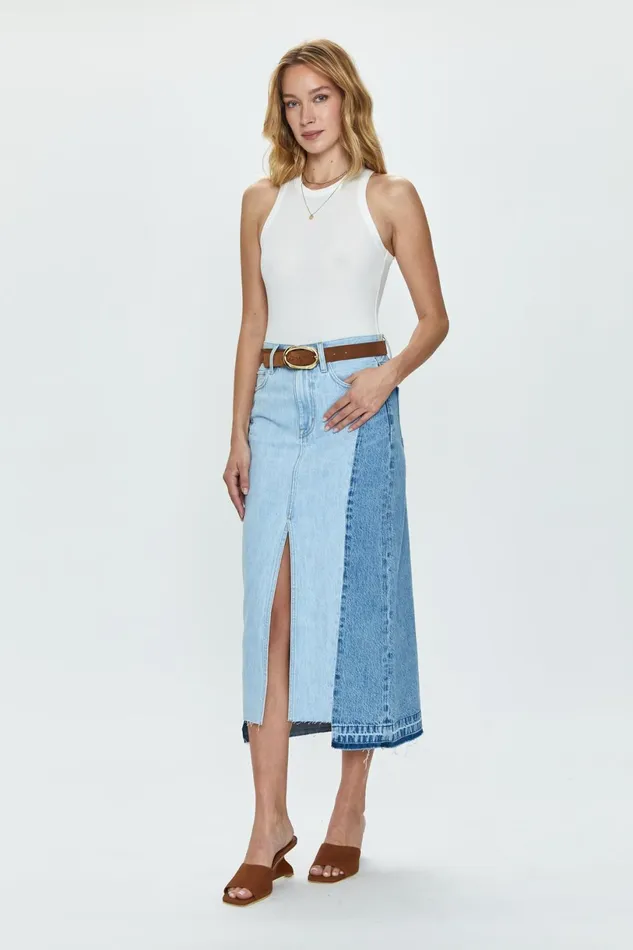 Women Alice Midi Skirt 8211 Spliced Palais Pistola Denim Denim