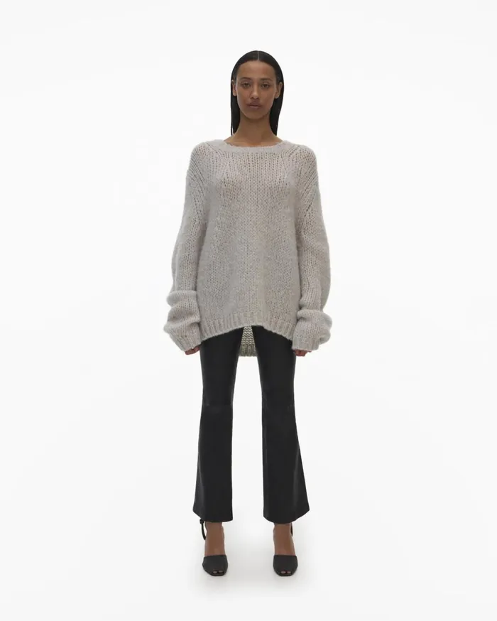 Women Alpaca Brushed Vapor Heather Helmut Lang Sweaters