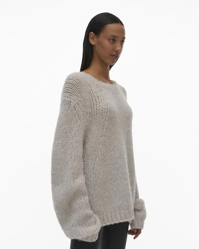 Women Alpaca Brushed Vapor Heather Helmut Lang Sweaters