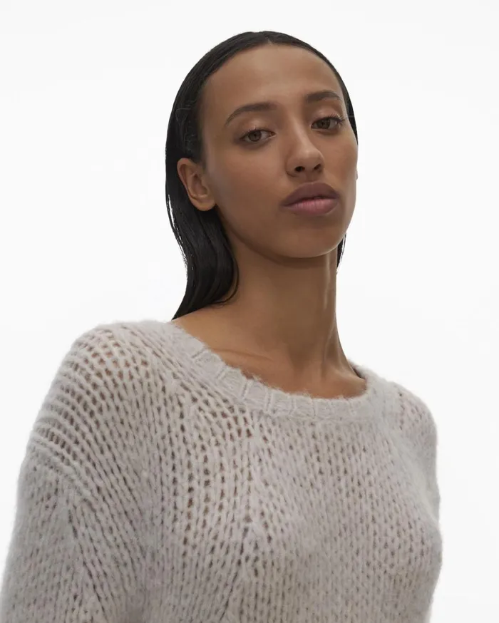 Women Alpaca Brushed Vapor Heather Helmut Lang Sweaters