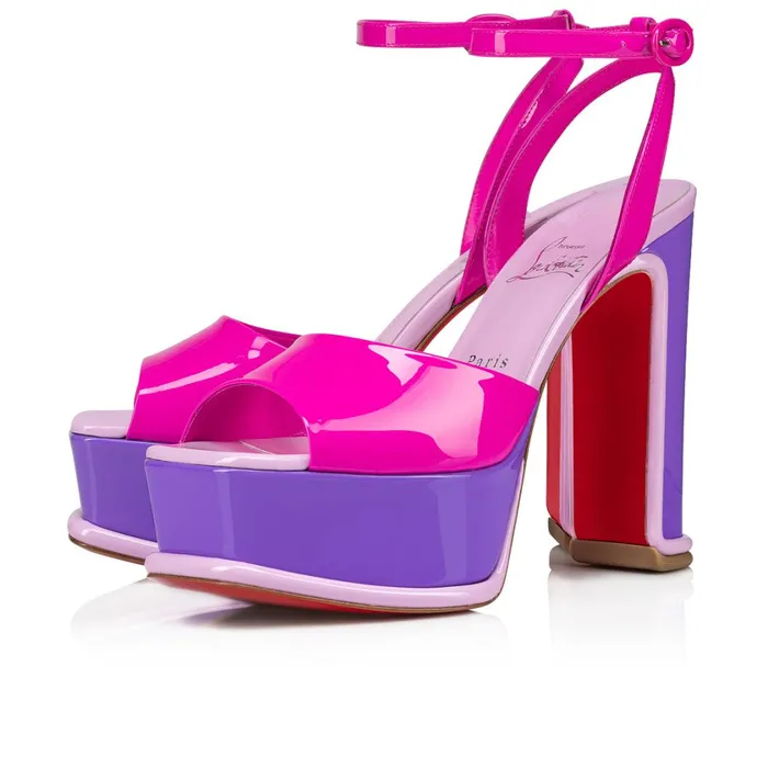 Women Amali Alta 130 Mm Platform Sandals 8211 Patent Leather 8211 Multicolor Multicolor Christian Louboutin Sandals and Slides Women Amali Alta 130 Mm Platform Sandals 8211 Patent Leather 8211 Multicolor Multicolor Christian Louboutin Sandals and Slides