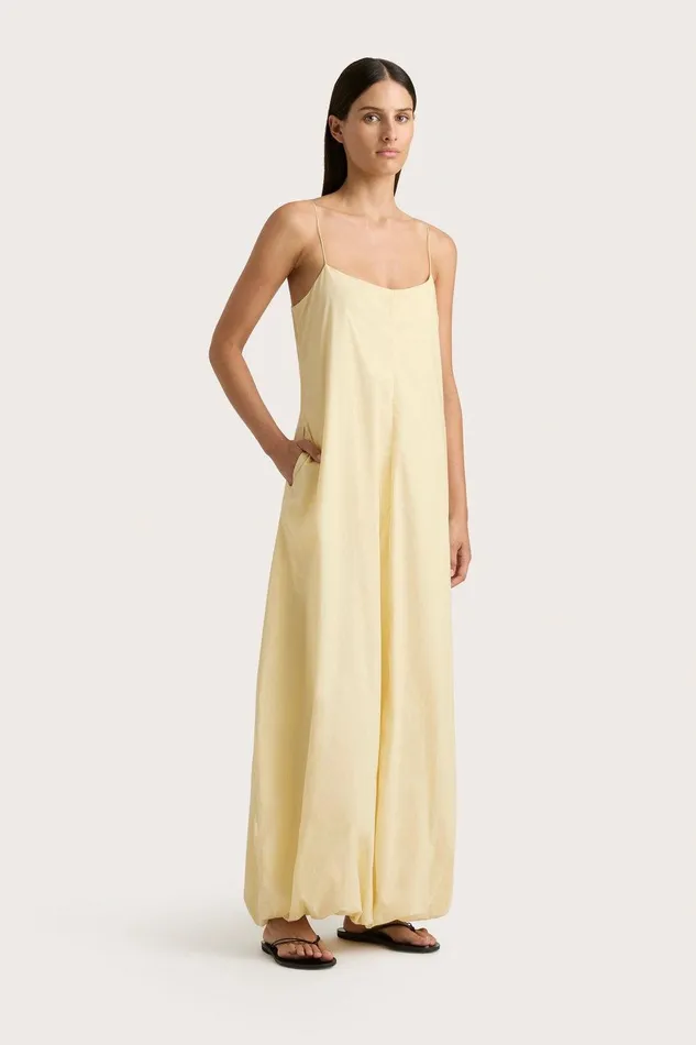 Women Anais Maxi Dress Lemon Faithfull The Brand Dresses Women Anais Maxi Dress Lemon Faithfull The Brand Dresses