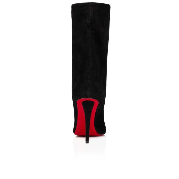 Women Astrilarge Booty 100 Mm Boots 8211 Veau Velours 8211 Black Black Christian Louboutin Ankle Boots