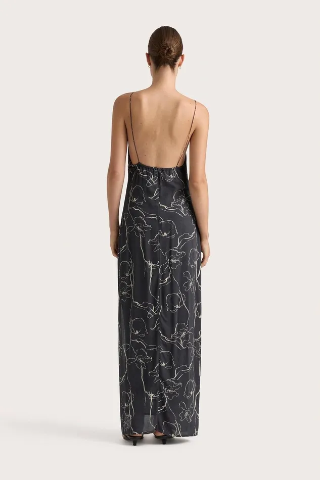 Women Aurelie Maxi Dress Calla Charred Navy Faithfull The Brand Dresses Women Aurelie Maxi Dress Calla Charred Navy Faithfull The Brand Dresses