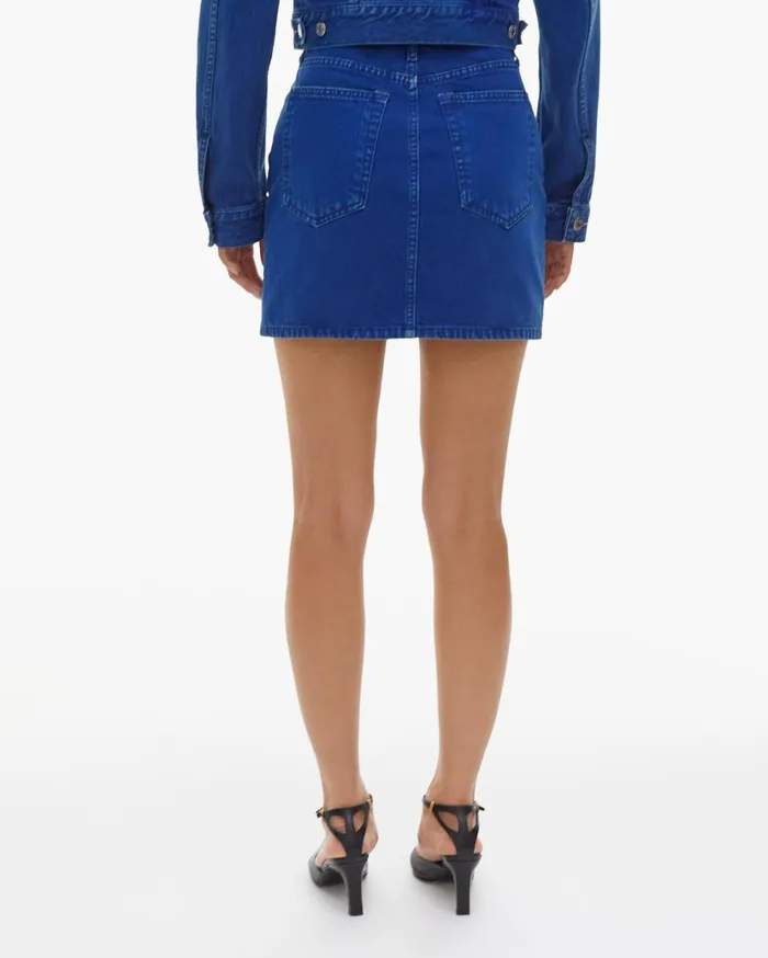 Women Azurite Femme Hi Mini Skirt Accelerated Azurite Stone Helmut Lang Jeans