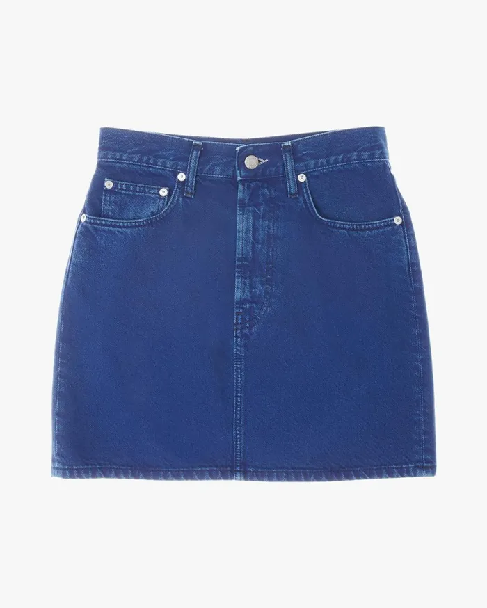 Women Azurite Femme Hi Mini Skirt Accelerated Azurite Stone Helmut Lang Jeans