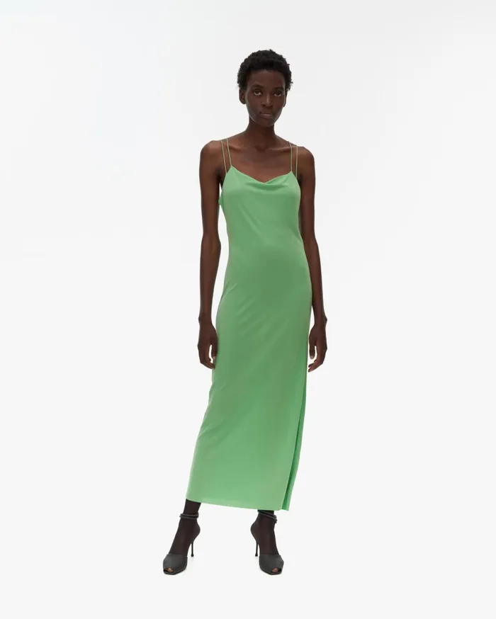 Women Back Knot Dress Radiated Green Helmut Lang Dresses