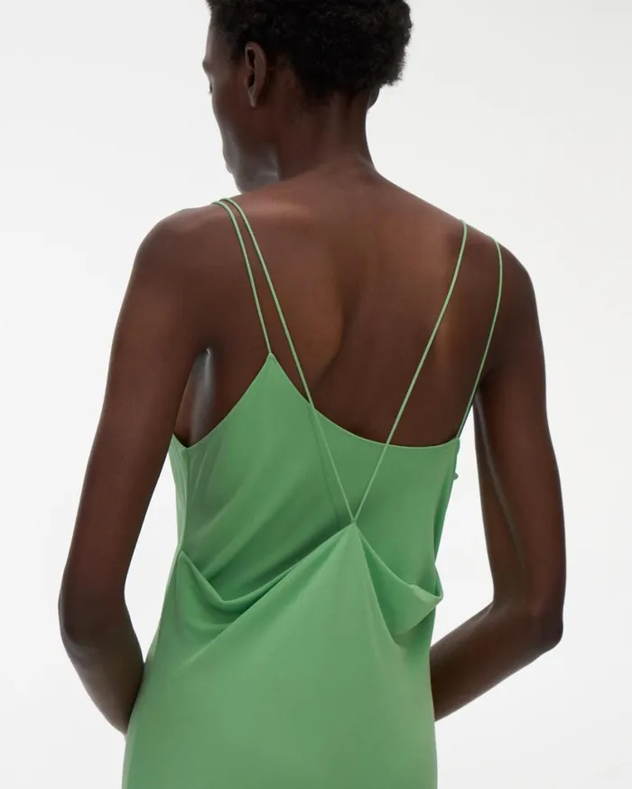 Women Back Knot Dress Radiated Green Helmut Lang Dresses