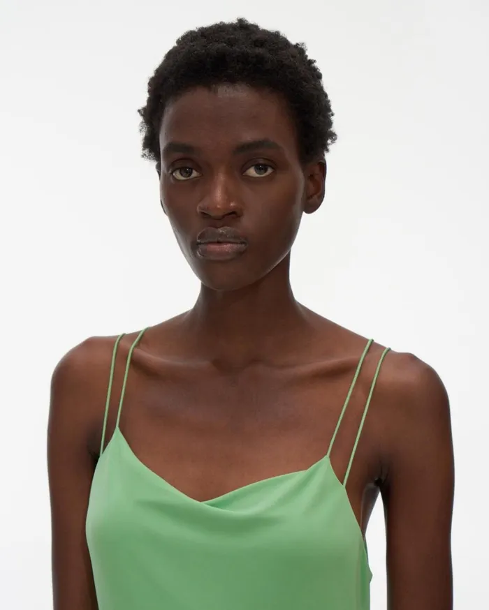 Women Back Knot Dress Radiated Green Helmut Lang Dresses