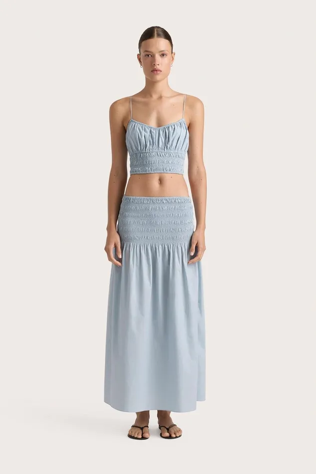 Women Baia Top Sky Blue Faithfull The Brand Tops