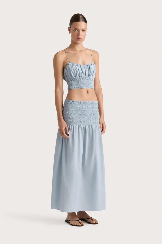 Women Baia Top Sky Blue Faithfull The Brand Tops Women Baia Top Sky Blue Faithfull The Brand Tops