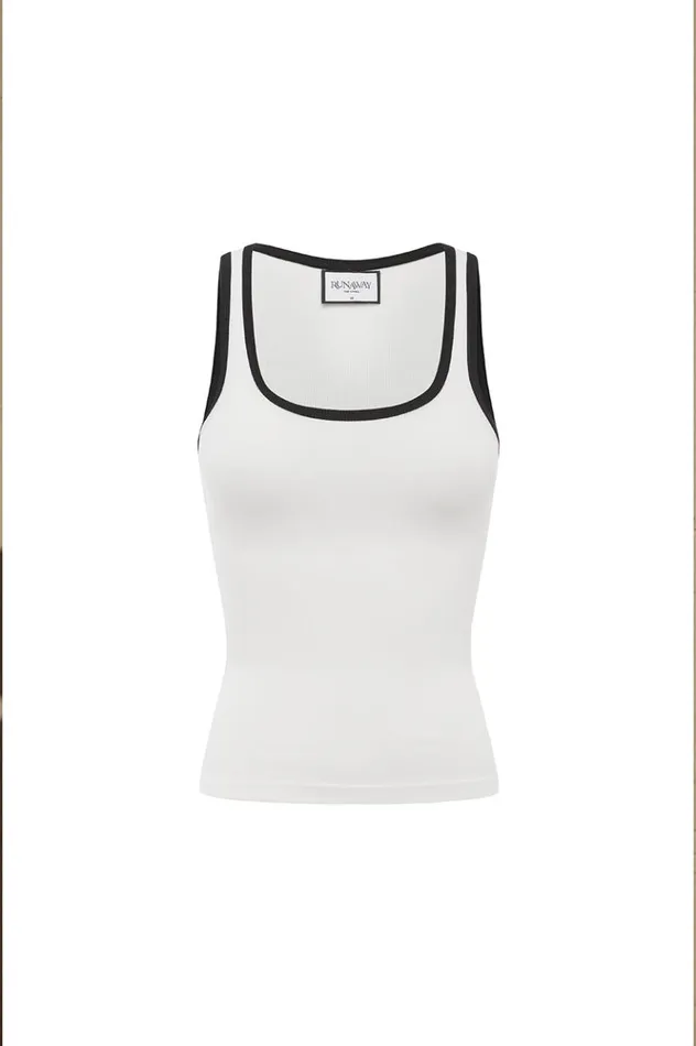 Women Basic Runaway The Label ANGELO TANK White