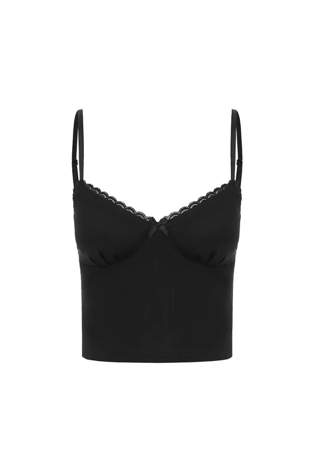 Women Basic Runaway The Label CICI TOP Black