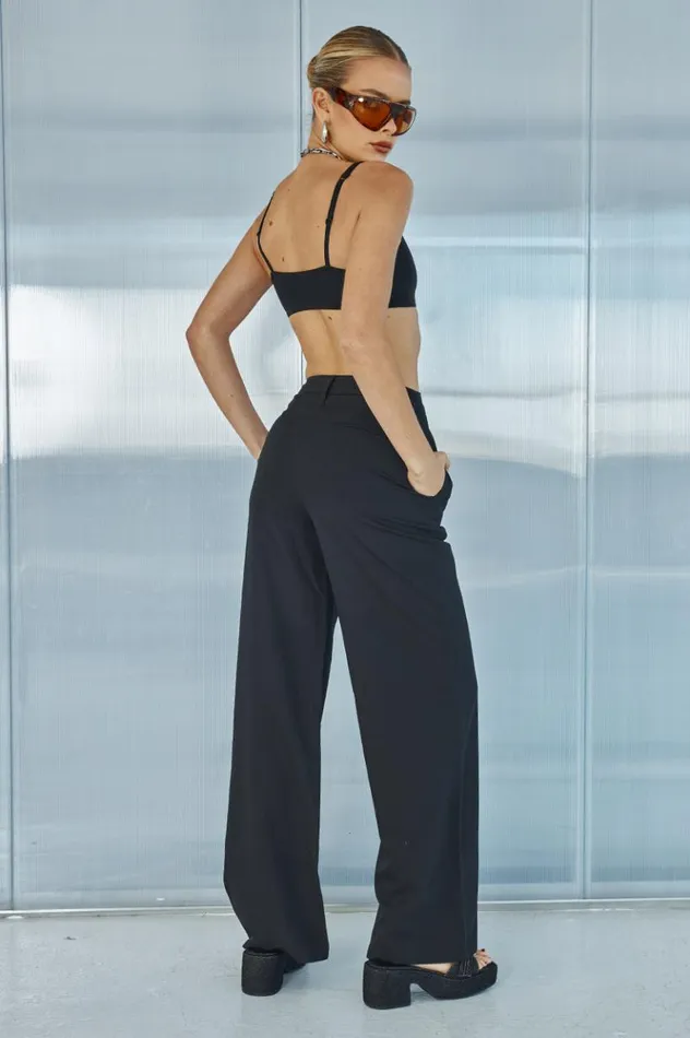 Women Basic Runaway The Label KALI CROP TOP Black