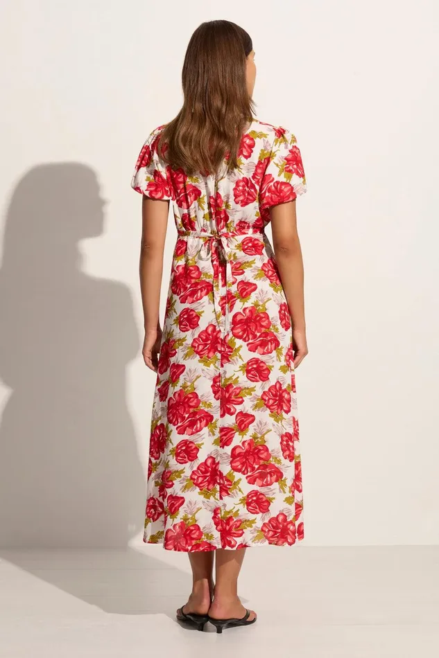 Women Bellavista Midi Dress Isadora Floral Red 8211 Final Sale Faithfull The Brand Dresses Women Bellavista Midi Dress Isadora Floral Red 8211 Final Sale Faithfull The Brand Dresses